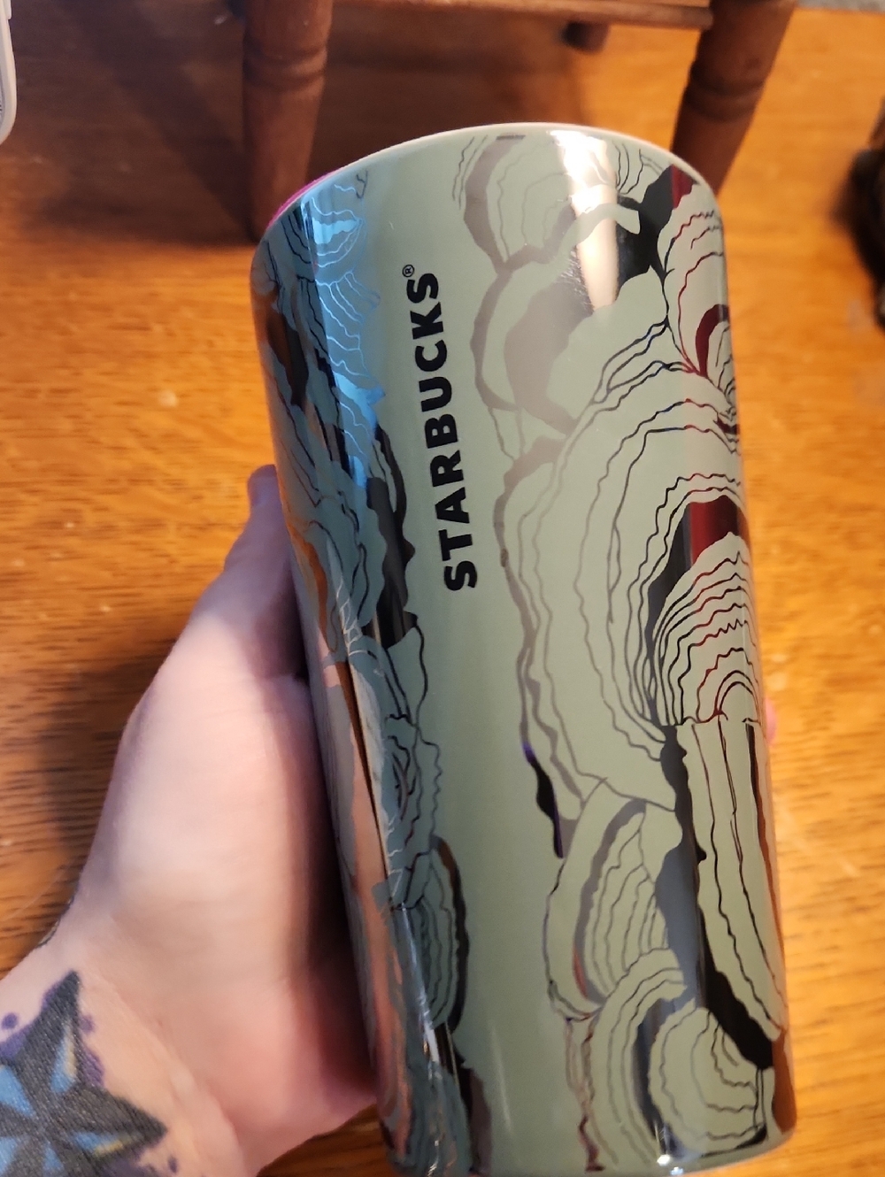 Starbucks Silver & Sage Ceramic Travel Mug - Picture 7 of 7